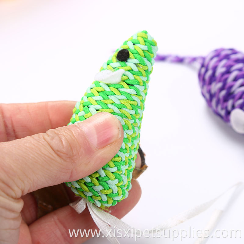 rubber band wrap mouse cat toy with rattle sound